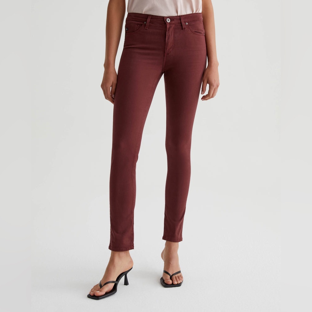 New AG Adriano Goldschmied Prima Sateen Pants Cigarette Leg Size 32